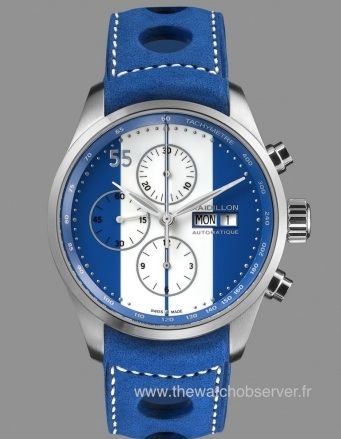 En association avec Gentleman Car, importateur officiel Shelby, l'horloger Raidillon a conçu deux montres (dont un chronographe) qui reprennent les couleurs de la légendaire AC Cobra.