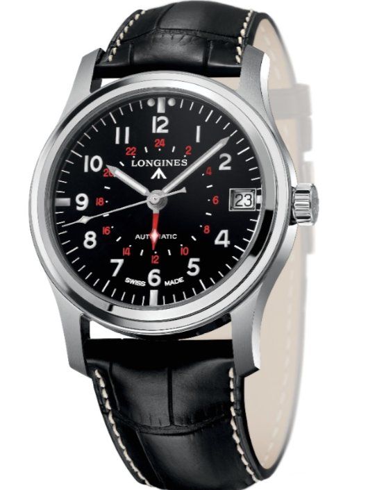 Longines Avigation - cette montre d'aviateur se caractérise en premier lieu par un boîtier rond en acier qui a conservé la dimension du modèle original dont elle s'inspire : 44mm de diamètre.