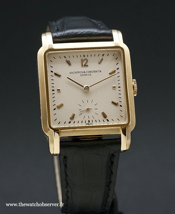 Montre Vacheron Constantin réf. 4518 (année 1949) = une montre homme au boîtier en or jaune 18 carats vendue au 2 rue de la Paix en avril 2013.