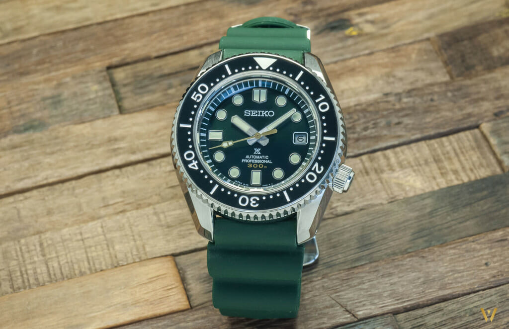 Seiko SLA047 Iriomote : montre de plongée sur bracelet silicone vert