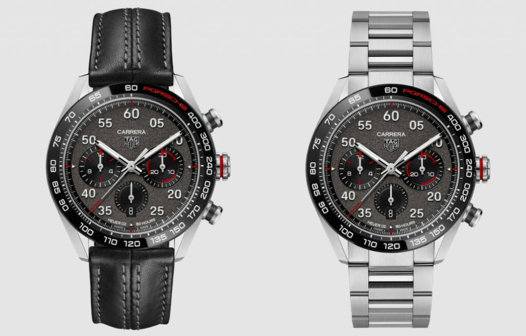 Chronographe TAG Heuer Carrera Porsche : choix entre 2 bracelets