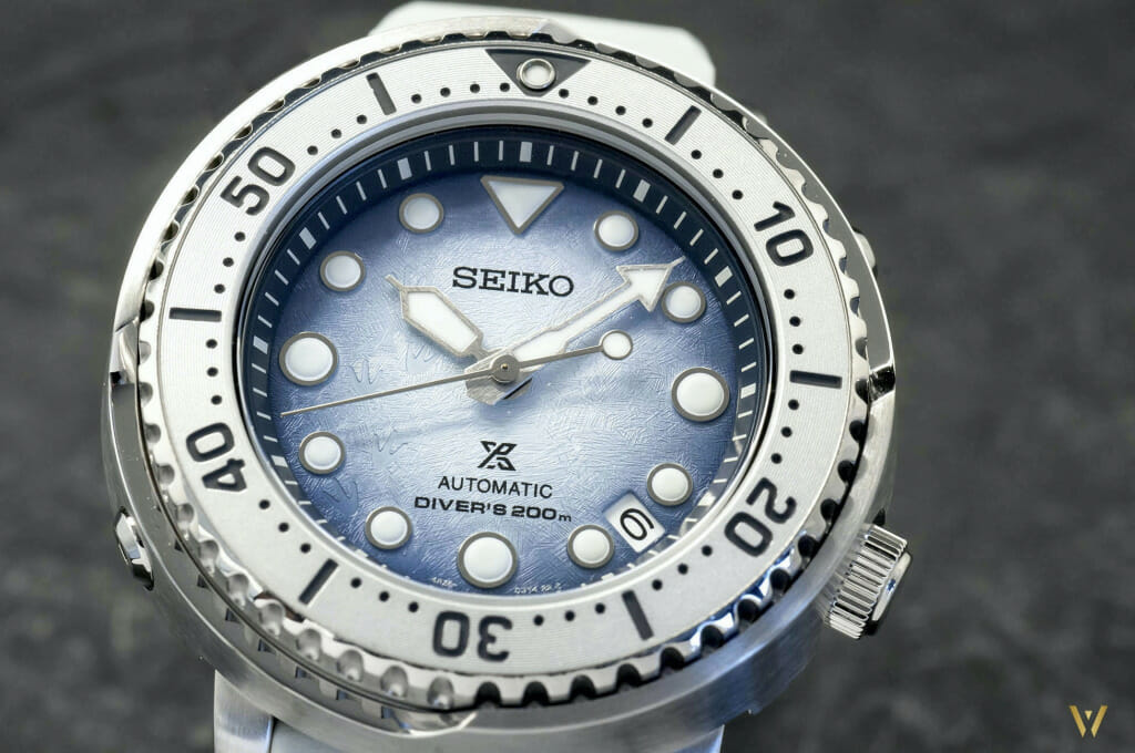 Vue du cadran - montre Seiko Save the Ocean 2021