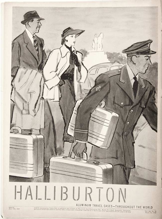 Publicité ancienne - valises Halliburton