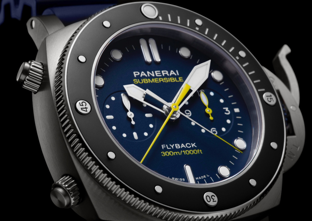 Cadran montre bleu Panerai Submersible PAM01291