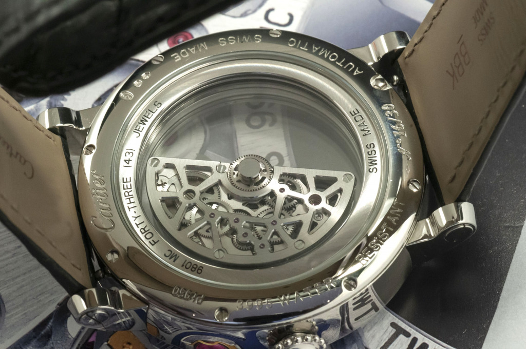 Vue de dos - montre Cartier Masse Mystérieuse