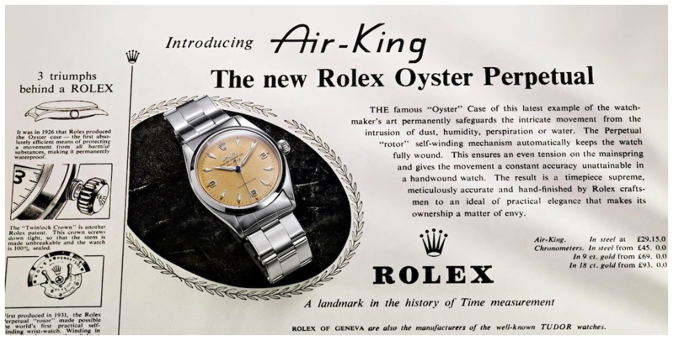 Ancienne publicité Rolex Air-King