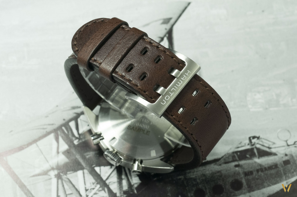 Photo du bracelet en veau - Hamilton Khaki Pilot Pioneer Mechanical Chronograph